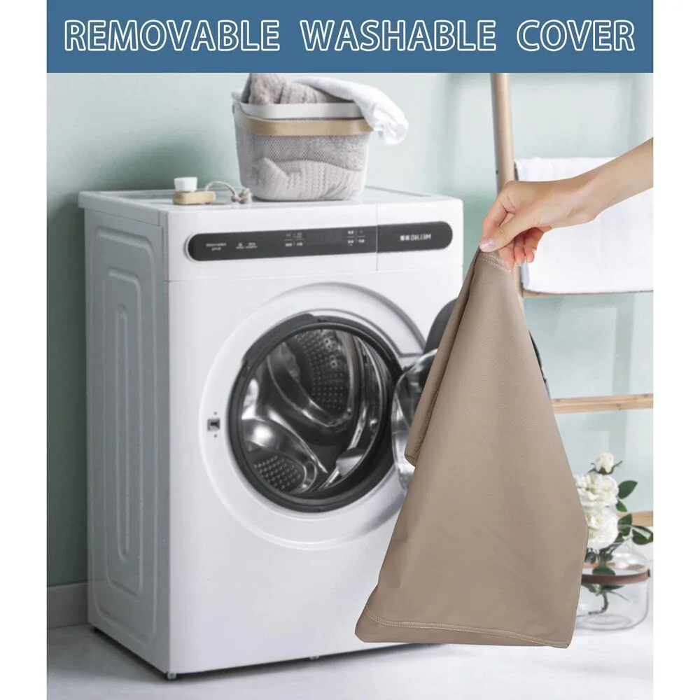 Waterproof Dog Bed Cover Brown - Faux Leather Hairproof Replacement Liner
